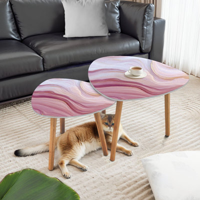 Ensemble de 2 tables basses gigognes Triangle
