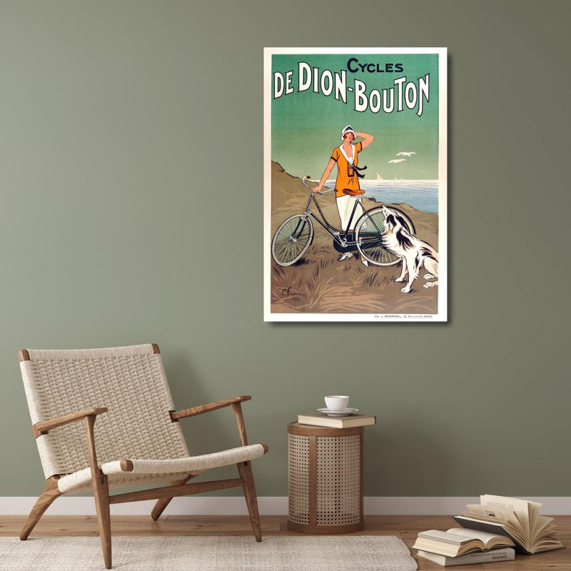 Toile tendue avec châssis Lark Manor ™, collection Apple Vintage: Cycles De Dion Bouton