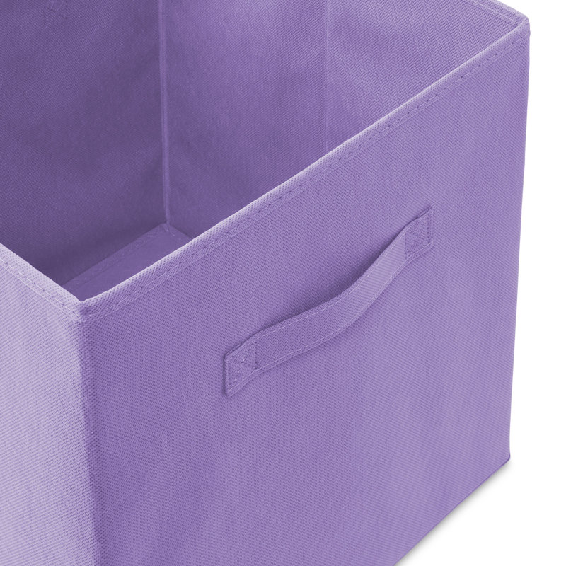 (Set of 6) Collapsible Fabric Cubes, 13" Storage Bins - Multicolor