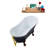 55" Streamline Clawfoot Soaking Acrylic Bathtub With Drain, Clawfeet, and Bamboo Tray-66366767-66366766