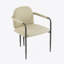 Chaise de salle à manger avec cadre en fer, ensemble de 2 - espresso et kaki-1013743171-1013743168