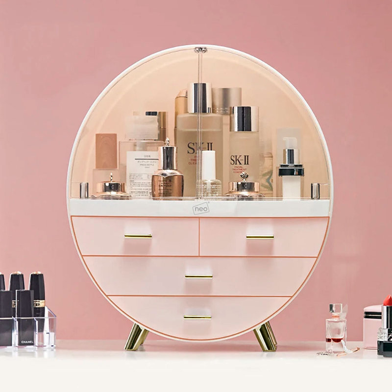 Acrylic Makeup Organiser, Pink