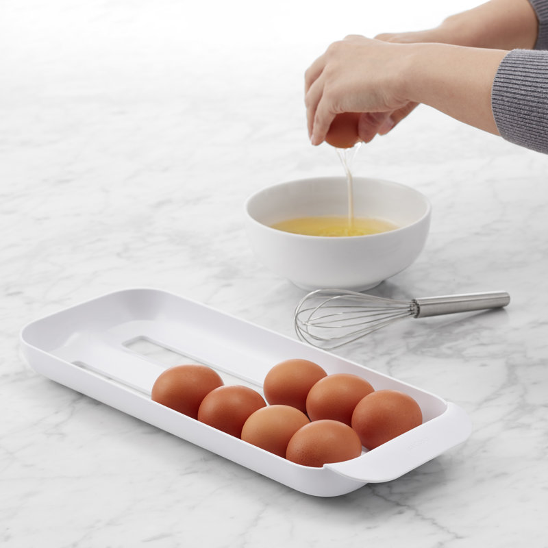 YouCopia® FridgeView Rolling Egg Holder, Stackable Egg Carton for Fridge Storage