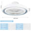 Ceiling Fan With Lighting - Dimmable Quiet Modern Blue 5 Blades