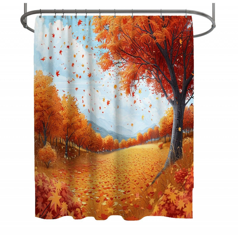 Rideau de douche Autumn Forest - Nature Bathroom Decor-13095, H 83 po x l 70 po