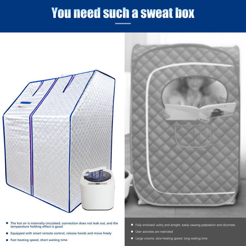 Janet Home Portable Steam Sauna Tent with Personal Spa Kit
