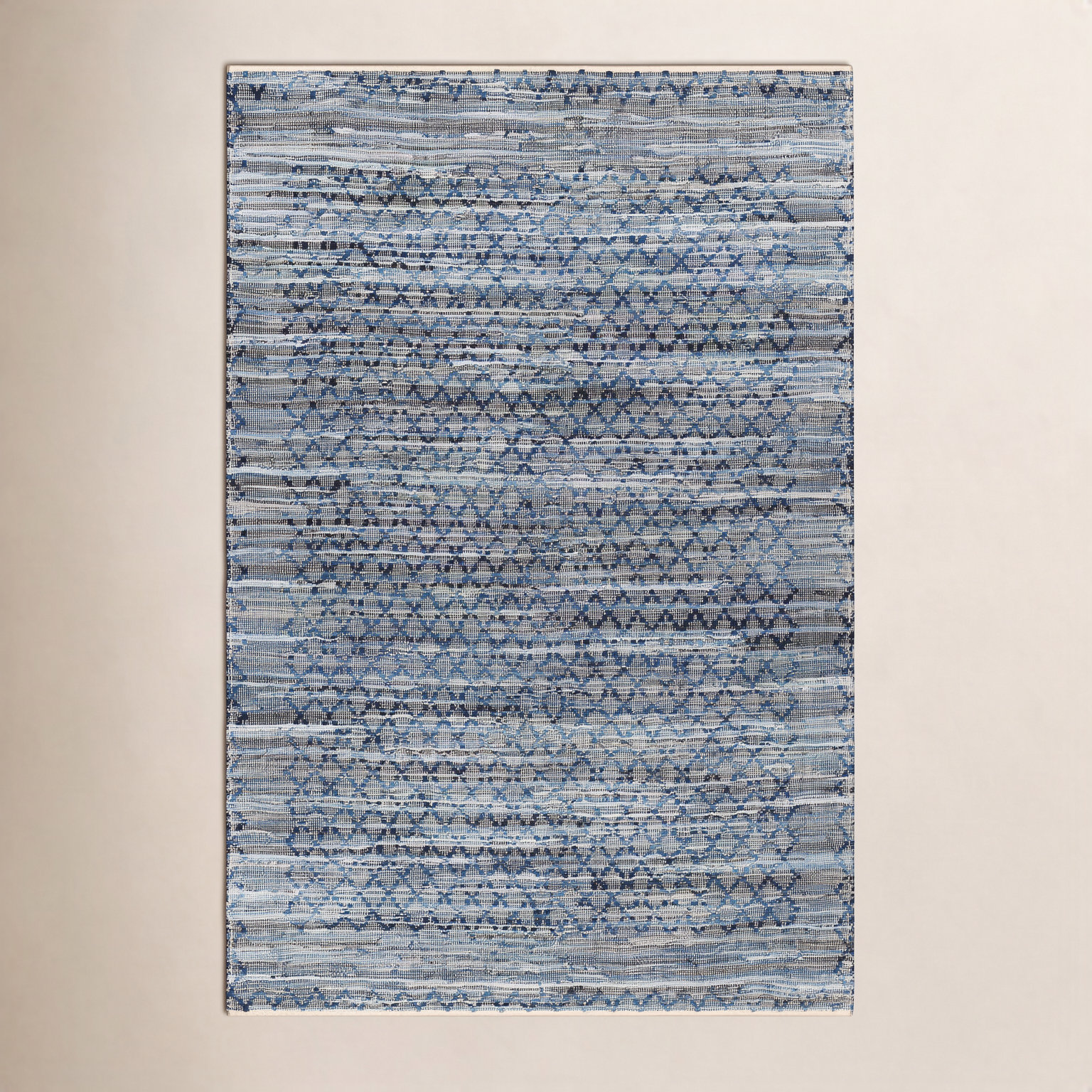 Caila Hand-Woven Geometric Rug, Rectangle 5' x 7'6"