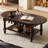 Solid wood coffee table with retro design-123430265