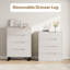 Armoire verticale autoportante de 41,5 po de hauteur à 4 tiroirs de 41,5 po - Unité de rangement en bois pour le salon, le couloir ou le vestibule