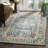 Armintha Oriental Wool Dark Blue Area Rug-621490608