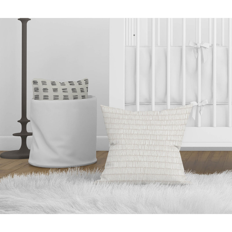 Coussin Ricky Row, H 26 po x l 26 po, Rayure taupe