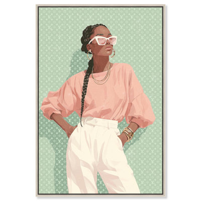 "Fresh and Mint Style", reproduction d'art sur toile par Art Remedy, cadre argenté, 10 x 15