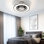 16'' Compact Bladless Ceiling Fans With Dimmable LED Lights And Remote Control, 3 Colors