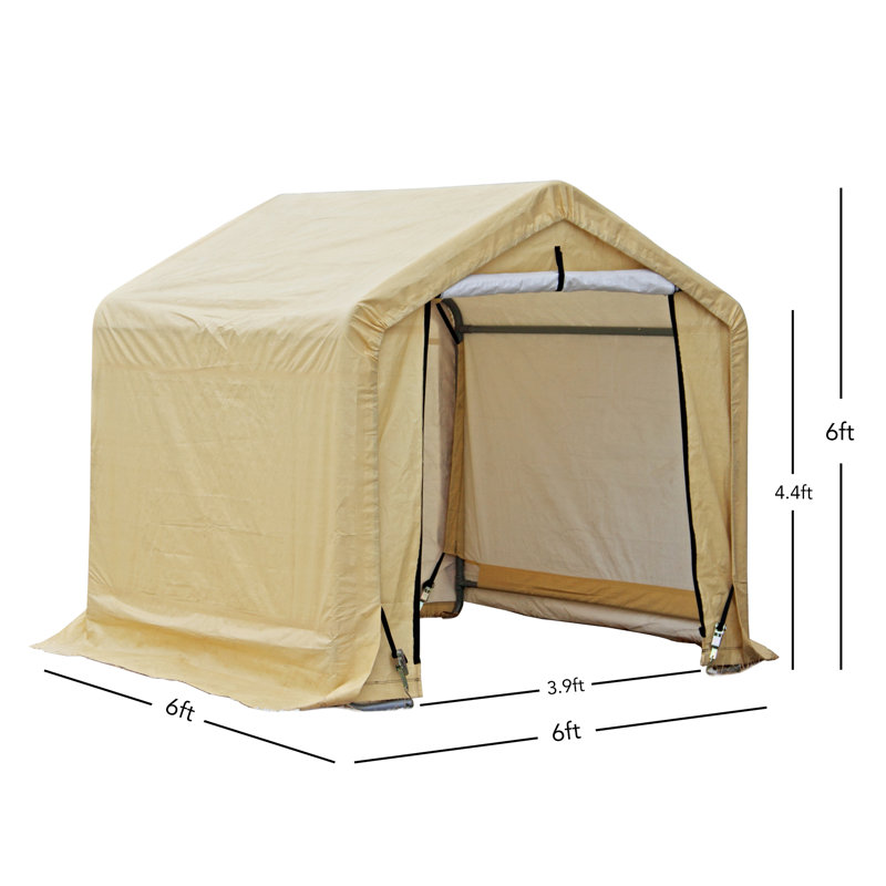 Garden 6 ft. W x 6 ft. D Metal Portable Storage Shed