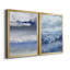 «Soft Solace Indigo», ensemble de 2 peintures sur toile encadrées-770854069-770854068