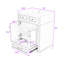 Meuble-lavabo durable avec rangement - cadre en bois, portes à fermeture en douceur-1610602078