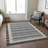 Machine Washable Indoor/Outdoor Christain ACN1399 Black Rug-109530102