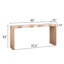 Console moderne, table de vestibule avec plateau à chevrons, canapé en bois manufacturé pour le couloir, le salon ou le bureau