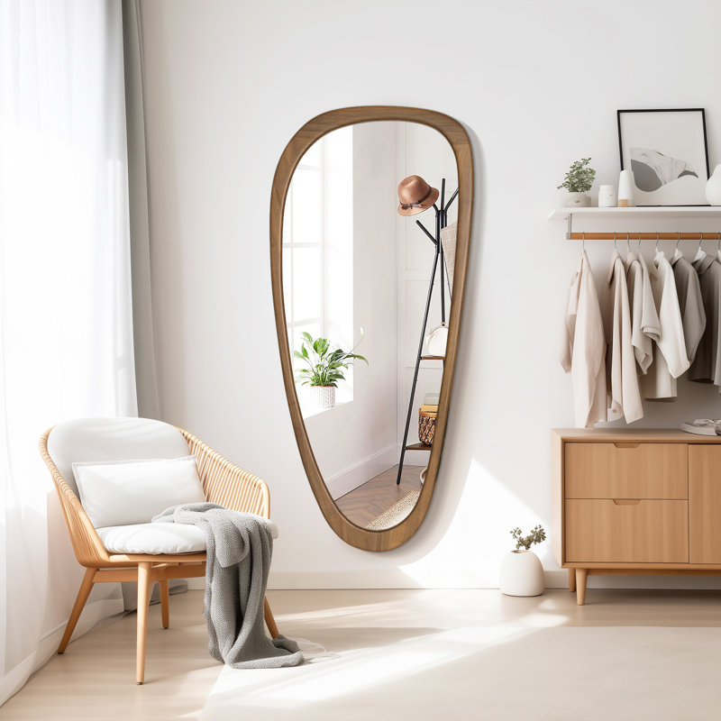 Miroir de salle de bain Doruk, 48 po x 22 po, Noyer