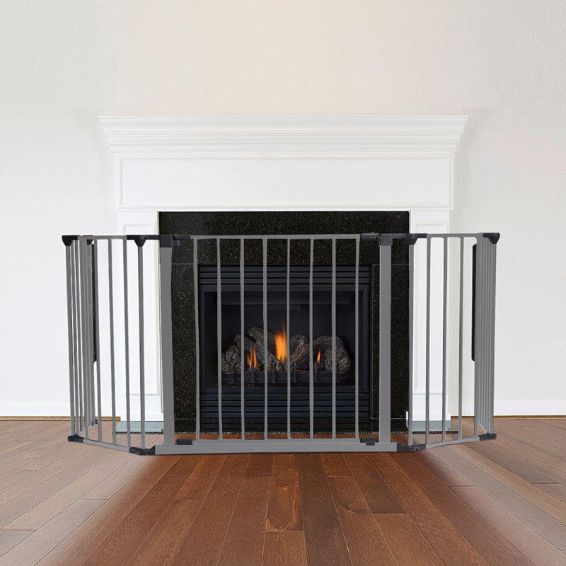 Metal Fireplace Screen, 70cm H x 105cm W x 49cm D