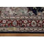 Tapis luxueux médaillon floral bleu marine et bourgogne avec élégance traditionnelle 10 x 14