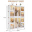 Penderie portative. 12 portes magnétiques et 2 tiges de suspension. Range des courtepointes, des livres. Matériau sécuritaire en Pp ABS. Assemblage facile. Armoire de rangement blanche. , Tringles, portes. Pour les vêtements,