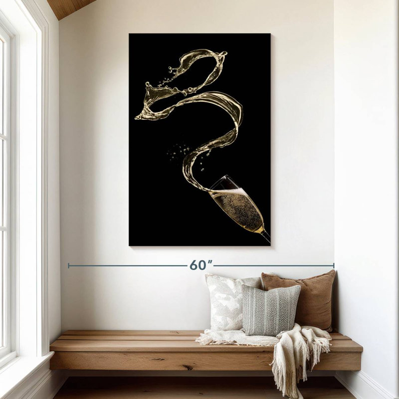 Yarlin Champagne Splash, 48" H x 32" W