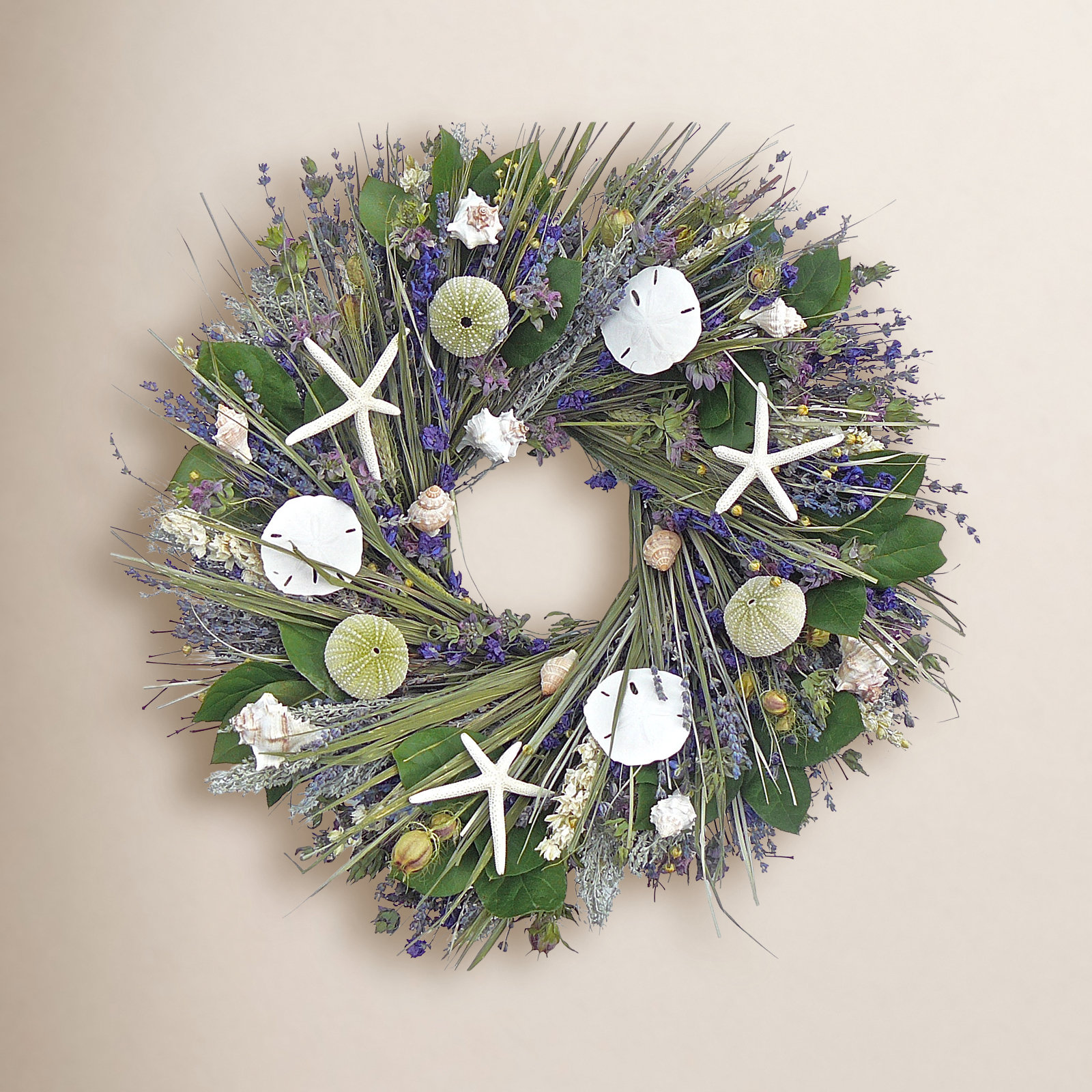 Beachy 22'' Handcrafted Dried Mixed Assortment Wreath
