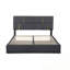Grand lit plateforme tapissier avec système de rangement hydraulique-111270939