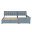 Grand lit simple et grand lit pour mère et enfant avec système de rangement hydraulique, tiroir et tablette de rangement