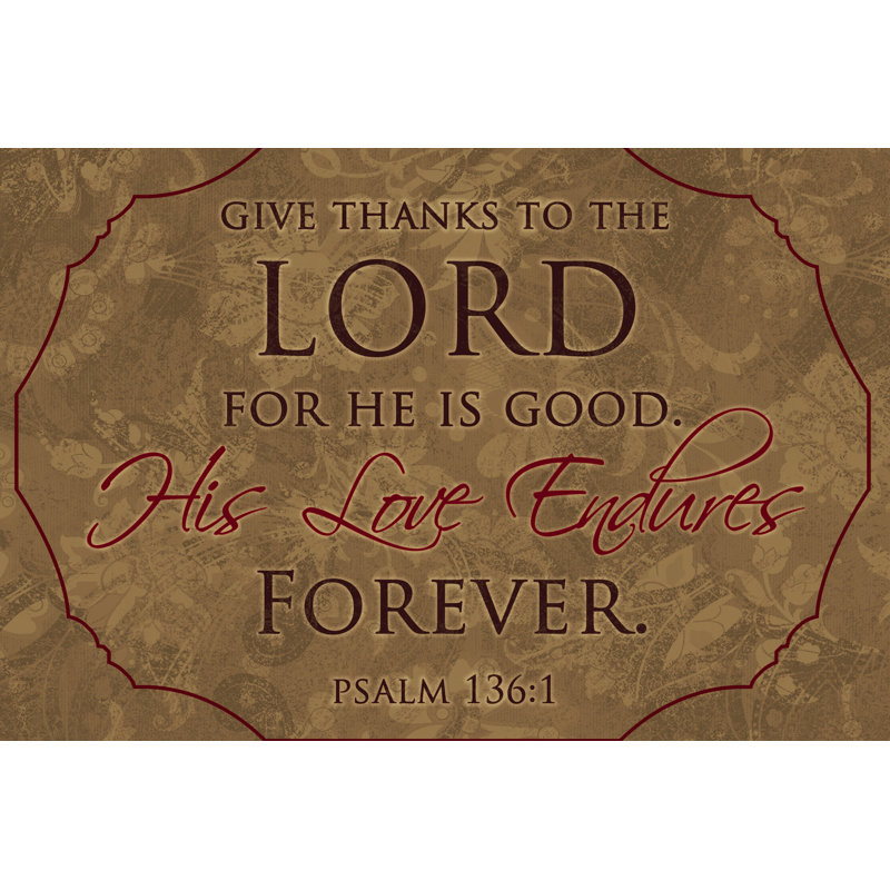 His Love Endures - Wrapped Canvas Print, 30cm H x 46cm W x 3.8cm D