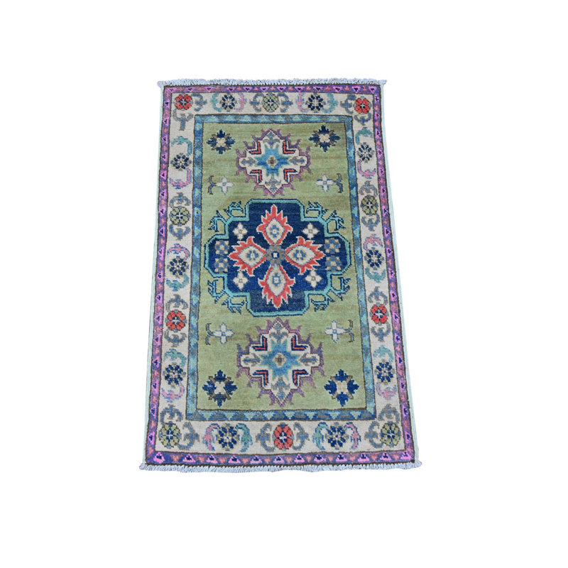 Tapis de style fusion Kazak 1 pi 9 po x 2 pi 11 po