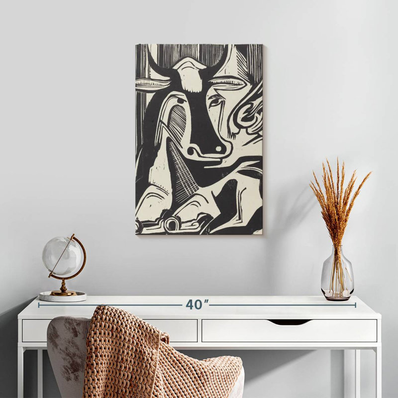 Brampt The Large Cow Lying Down, 24" H x 16" W