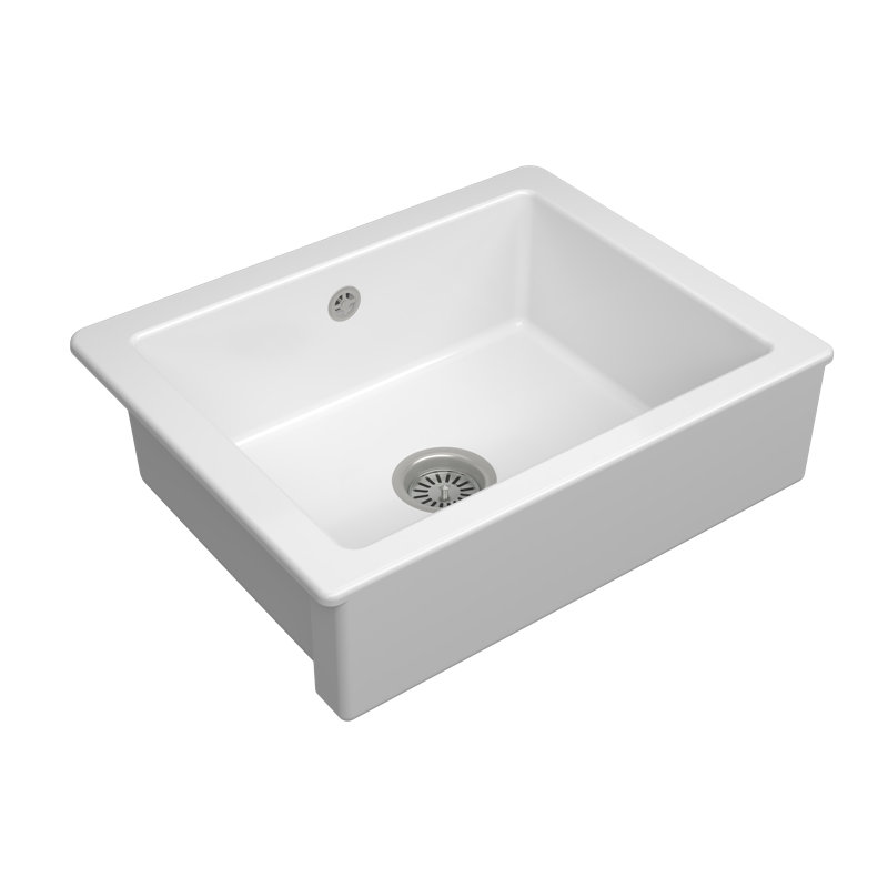 Terralife 495mm W Single Bowl Ceramic Kitchen Sink
