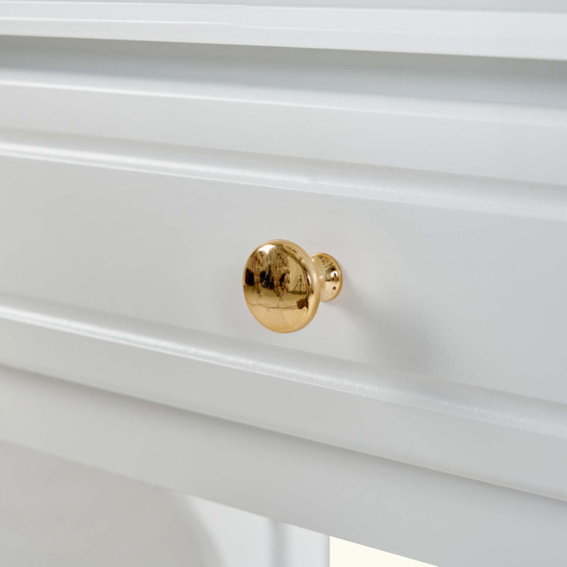 Coiffeuse compacte avec miroir réversible, coiffeuse avec tabouret, coiffeuse compacte pour petits espaces