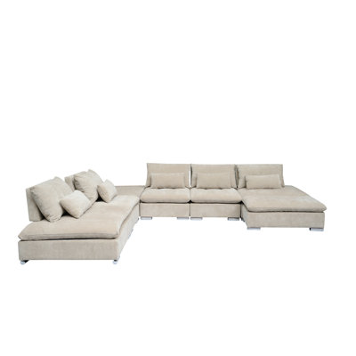 Canapé modulaire réversible avec repose-pieds Baseler