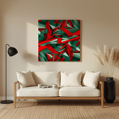 Op Art 61 Red Metal Wall Art