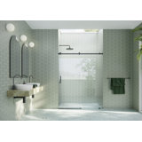 Astro 56 - 60 in. x 78 in. Fully Frameless Glass Sliding Shower Door