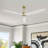 72" Solid Wood 3-Blade Ceiling Fan With Remote Control-357592001