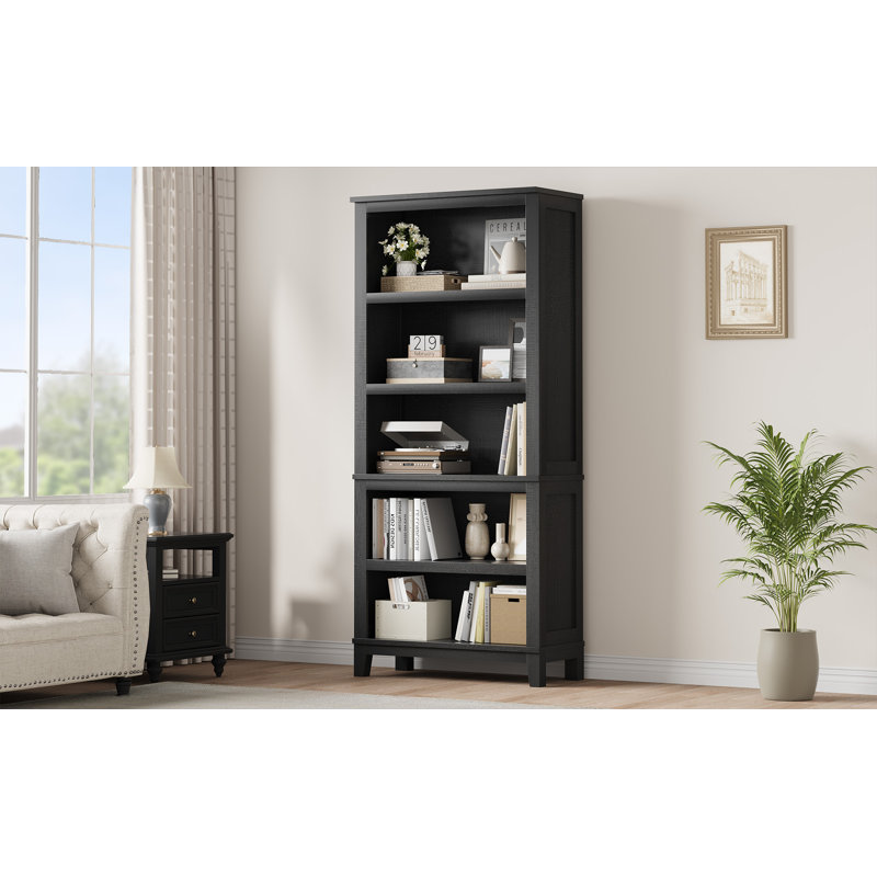 80 cm W Bookcase, 181 cm H x 80 cm W x 30 cm D x, Black