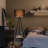 Deliylah Black Floor Lamp with Outlet