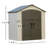 Lifetime 7 Ft. x 4.5 Ft. High-Density Polyethylene (Plastic) Outdoor Storage Shed with Steel-Reinforced Construction