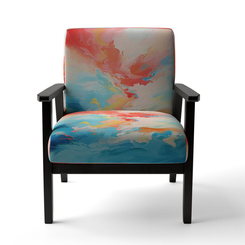 Fauteuil rembourré moderne coloré Mid Century