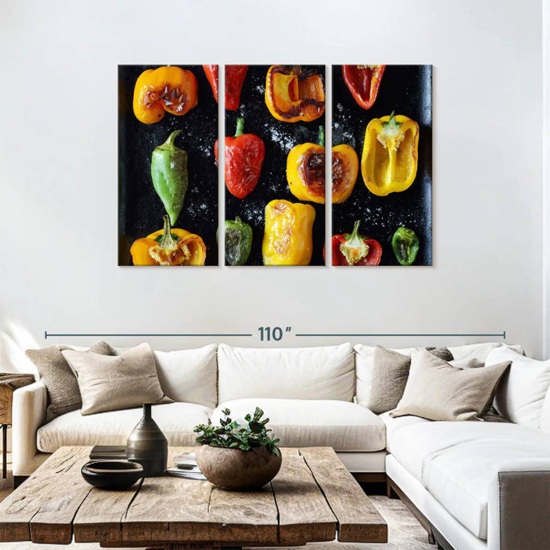 Yarlin Roasted Bell Peppers, 48" H x 74" W
