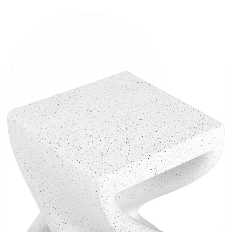 Table d'appoint moderne à base torsadée MGO Terrazzo