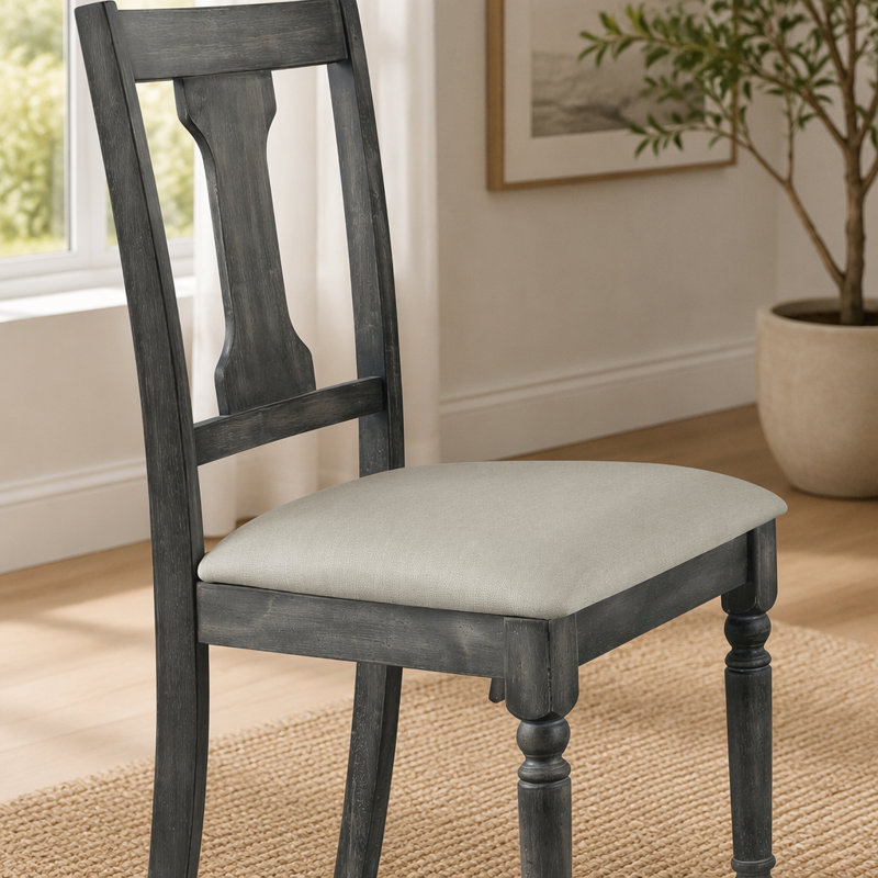 Ensemble de chaises d'appoint en lin et gris vieilli, siège rembourré pour le confort et le style, idéal pour les salles à manger modernes