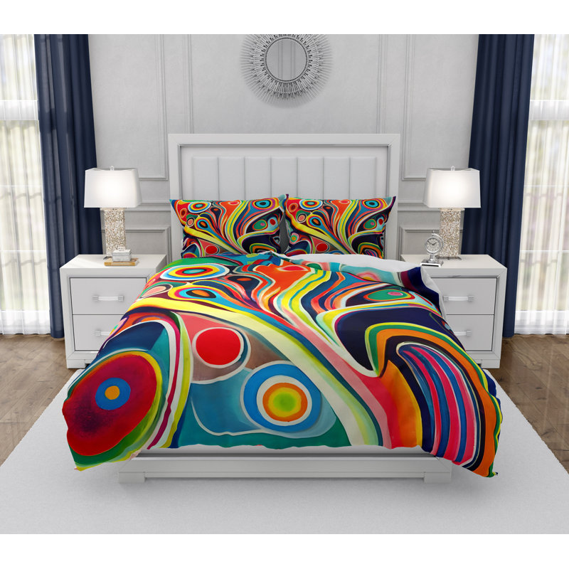 Abstract Duvet Cover, King Duvet Cover + 2 King Shams