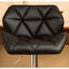 Tabourets de bar contemporains, noirs, de 2 - hauteur réglable hydraulique, siège en cuir PU Diamond, confortable avec repose-pieds noir et ajout pratique-1007689758