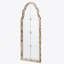 Grand miroir mural 22 po x 48 po à cadre crème et doré