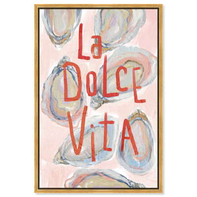 La Dolce Shell Canvas Trendy Coastal Print by Art Remedy